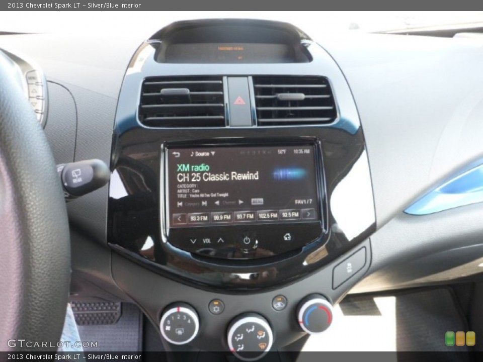 Silver/Blue Interior Controls for the 2013 Chevrolet Spark LT #70738154