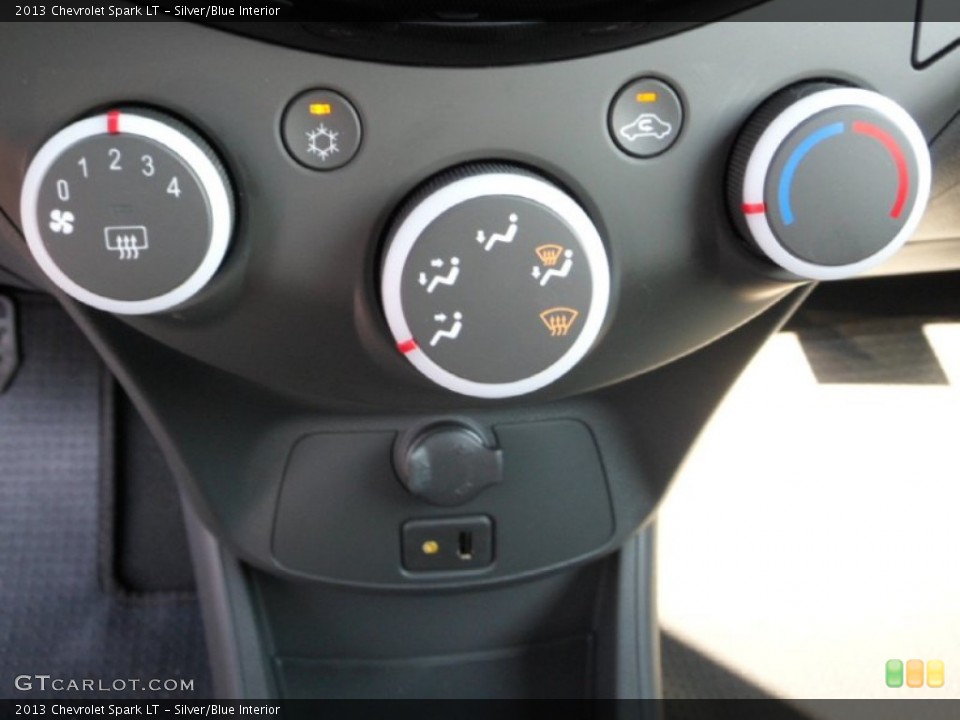 Silver/Blue Interior Controls for the 2013 Chevrolet Spark LT #70738178