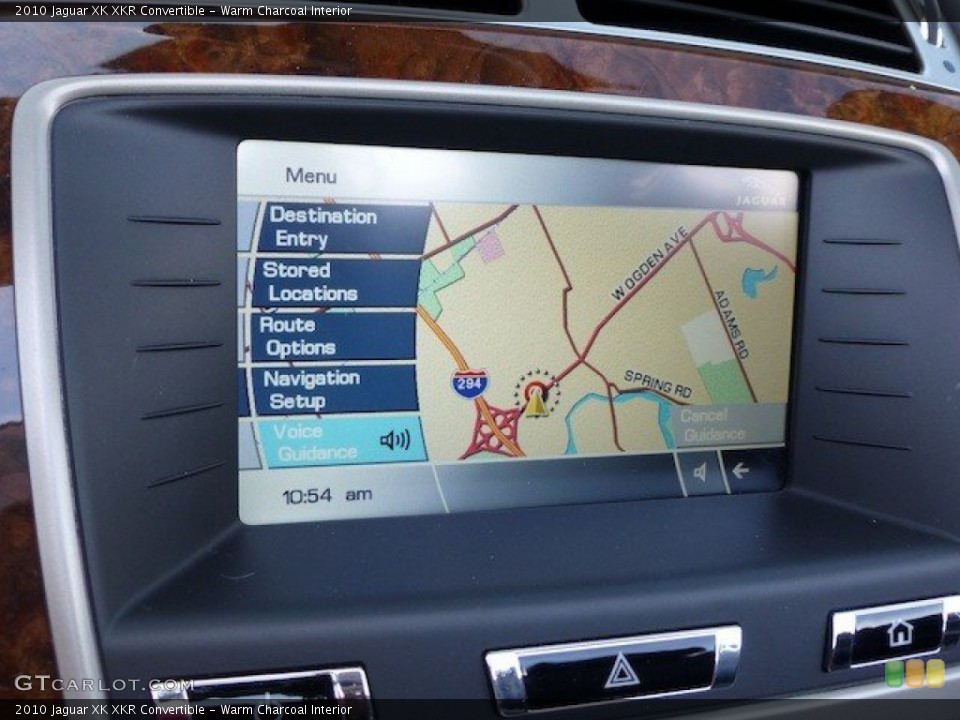 Warm Charcoal Interior Navigation for the 2010 Jaguar XK XKR Convertible #70739342
