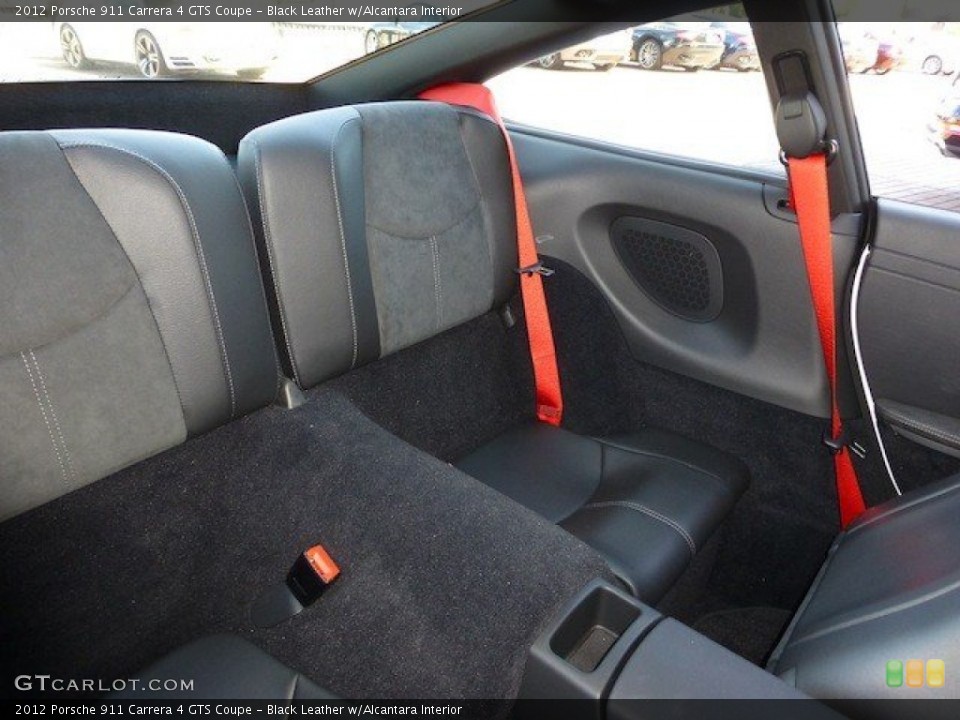 Black Leather w/Alcantara Interior Rear Seat for the 2012 Porsche 911 Carrera 4 GTS Coupe #70739612