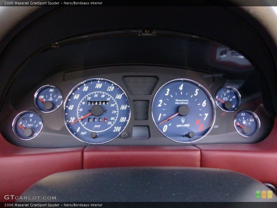 Nero/Bordeaux Interior Gauges for the 2006 Maserati GranSport Spyder #70739831