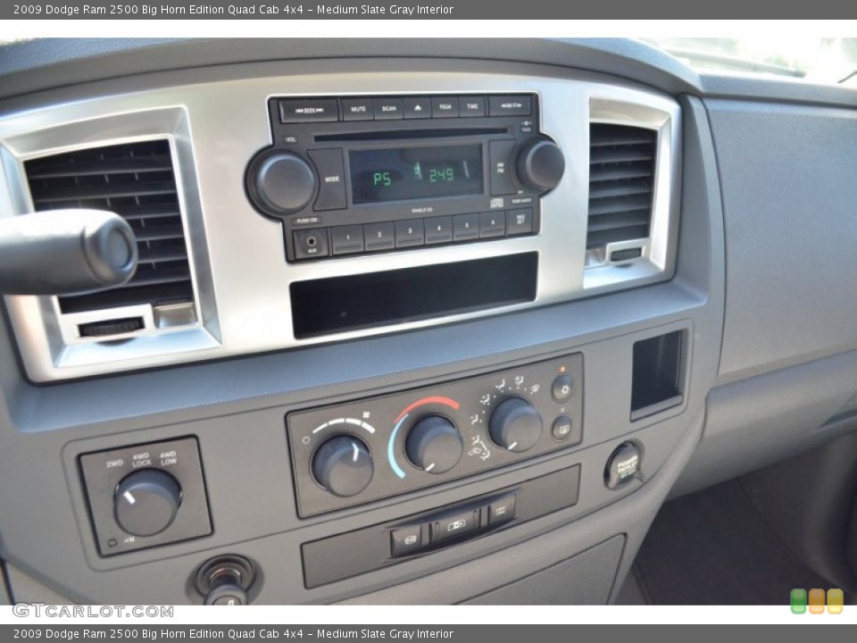 Medium Slate Gray Interior Controls for the 2009 Dodge Ram 2500 Big Horn Edition Quad Cab 4x4 #70740413