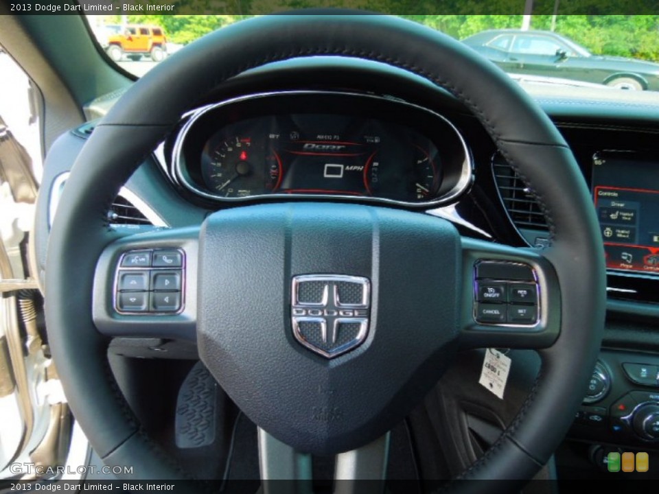 Black Interior Steering Wheel for the 2013 Dodge Dart Limited #70742044