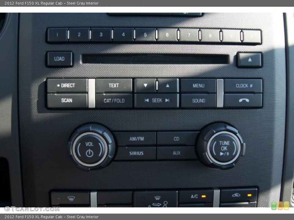 Steel Gray Interior Controls for the 2012 Ford F150 XL Regular Cab #70742135