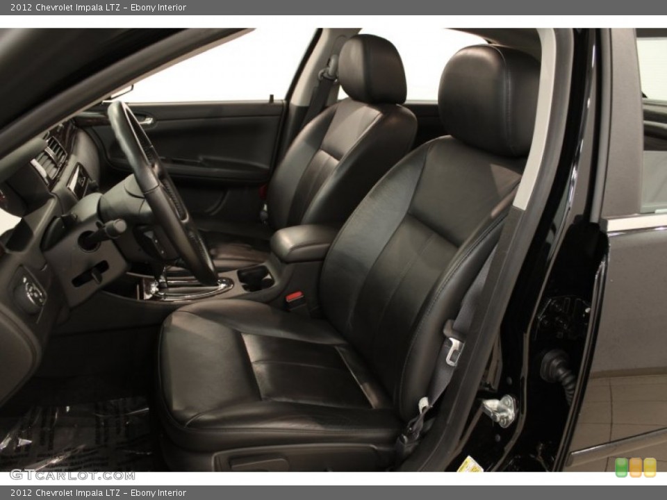 Ebony Interior Front Seat for the 2012 Chevrolet Impala LTZ #70743704