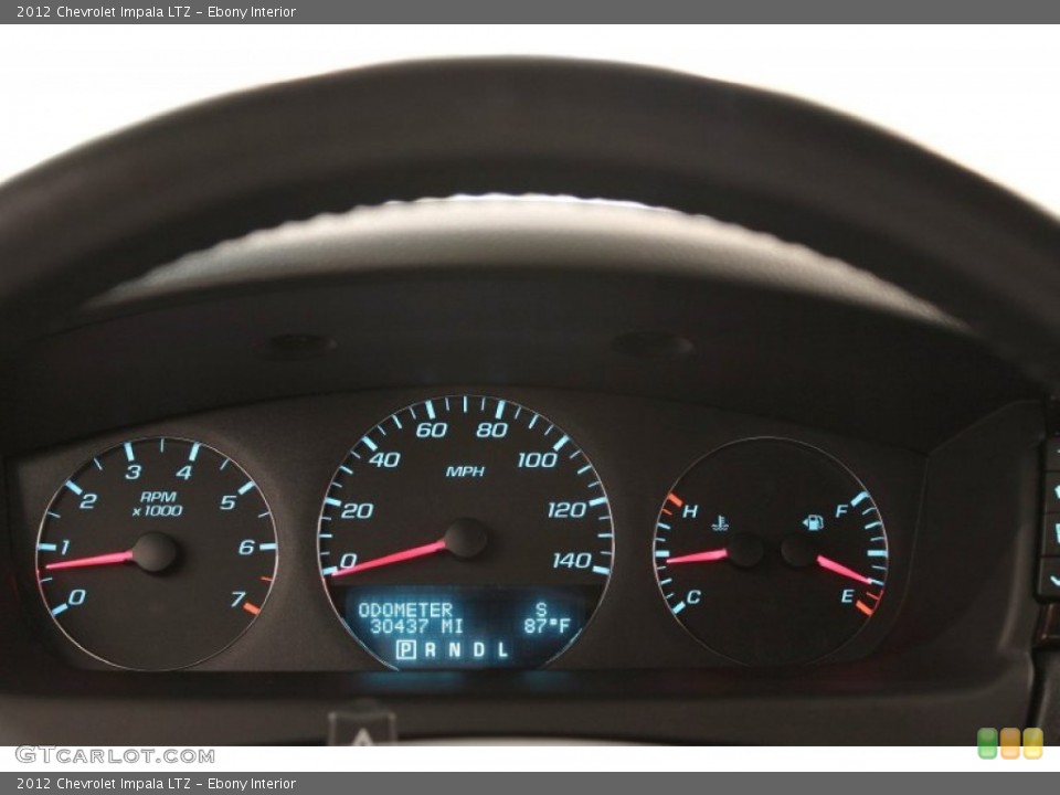 Ebony Interior Gauges for the 2012 Chevrolet Impala LTZ #70743725