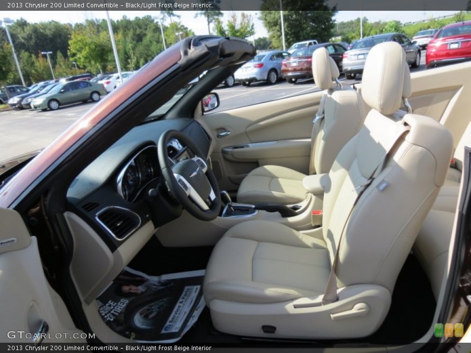 Black/Light Frost Beige Interior Photo for the 2013 Chrysler 200 Limited Convertible #70745267