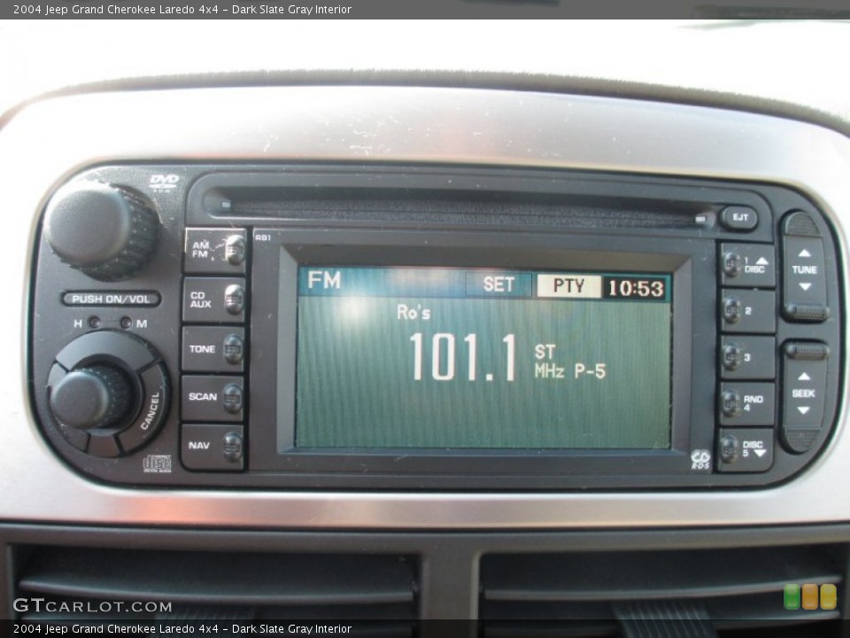 Dark Slate Gray Interior Audio System for the 2004 Jeep Grand Cherokee Laredo 4x4 #70747554