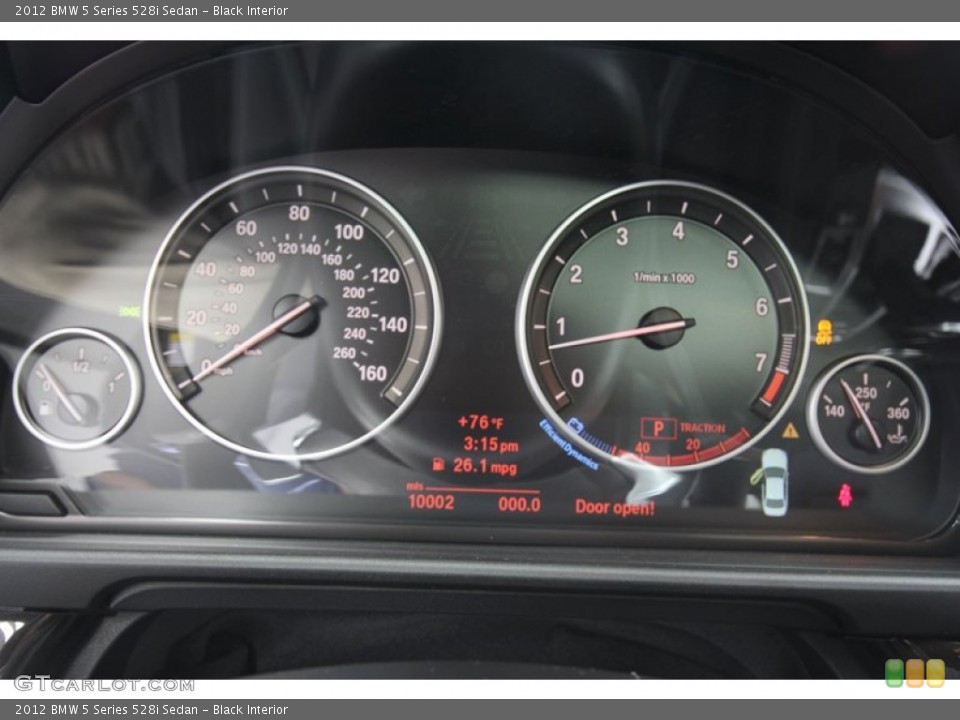 Black Interior Gauges for the 2012 BMW 5 Series 528i Sedan #70748124
