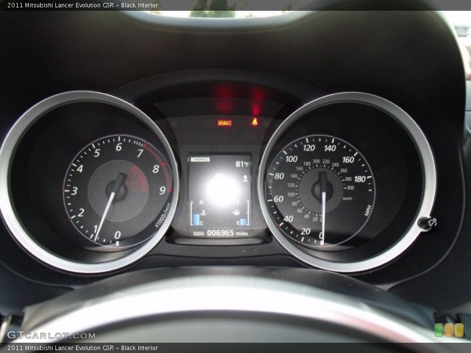 Black Interior Gauges for the 2011 Mitsubishi Lancer Evolution GSR #70751330