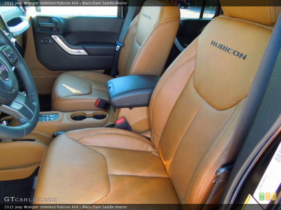 Black/Dark Saddle Interior Photo for the 2013 Jeep Wrangler Unlimited Rubicon 4x4 #70754357