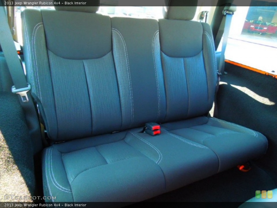 Black Interior Rear Seat for the 2013 Jeep Wrangler Rubicon 4x4 #70754957