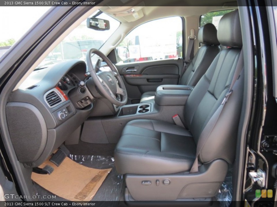 Ebony Interior Photo for the 2013 GMC Sierra 1500 SLT Crew Cab #70759850