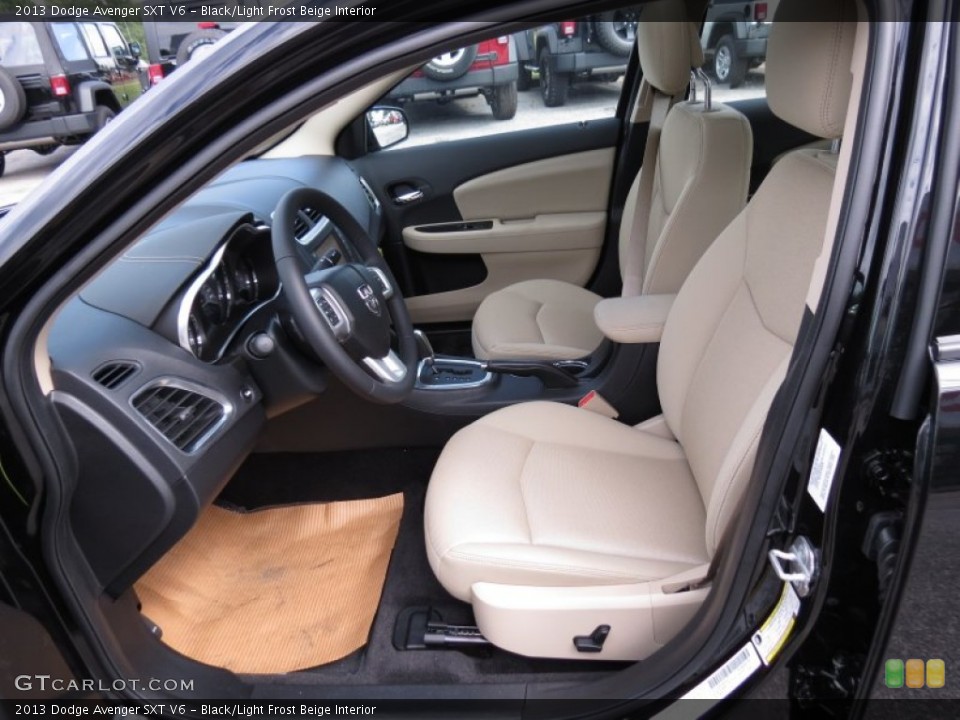 Black/Light Frost Beige Interior Photo for the 2013 Dodge Avenger SXT V6 #70760048