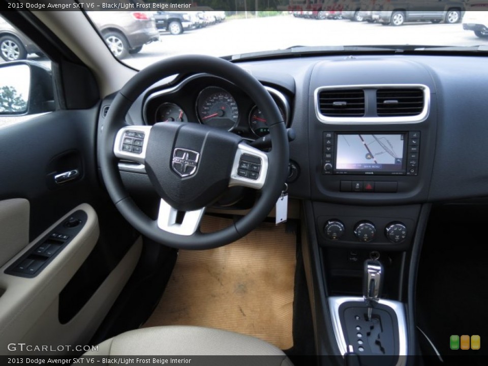 Black/Light Frost Beige Interior Dashboard for the 2013 Dodge Avenger SXT V6 #70760084
