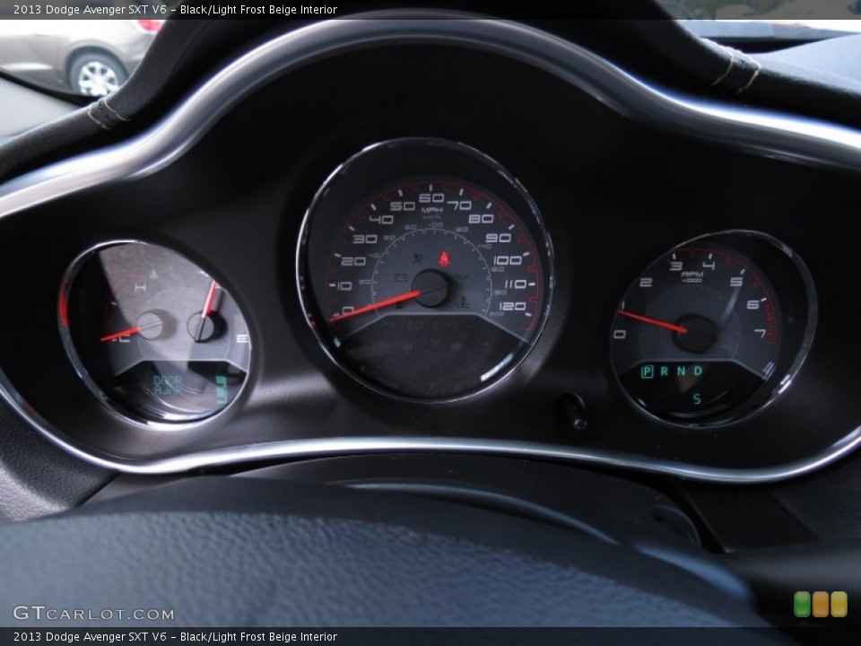 Black/Light Frost Beige Interior Gauges for the 2013 Dodge Avenger SXT V6 #70760099
