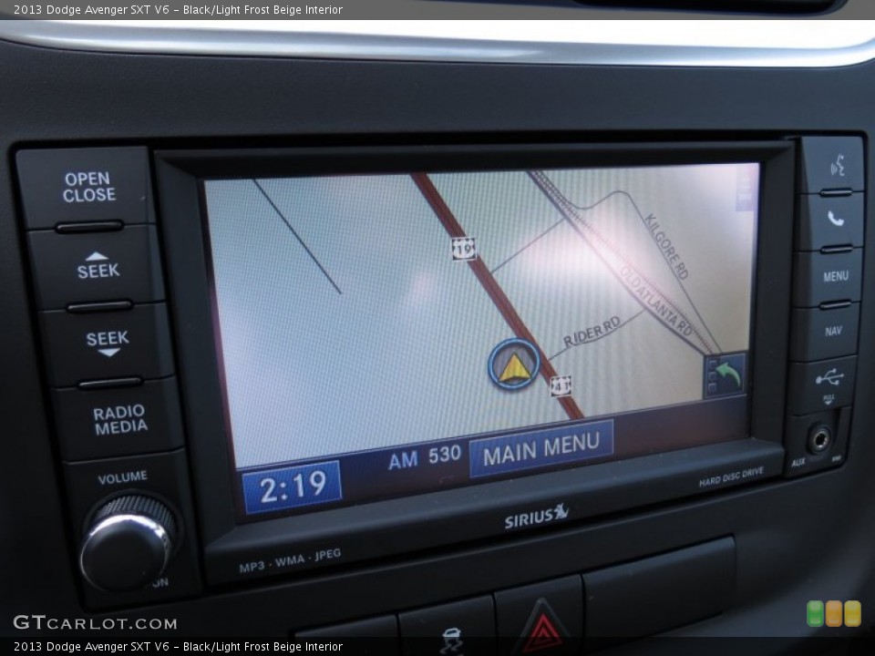 Black/Light Frost Beige Interior Navigation for the 2013 Dodge Avenger SXT V6 #70760108