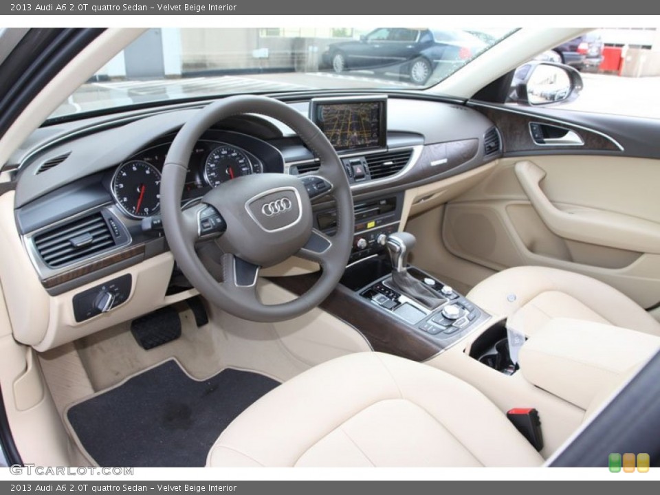 Velvet Beige Interior Prime Interior for the 2013 Audi A6 2.0T quattro Sedan #70761755