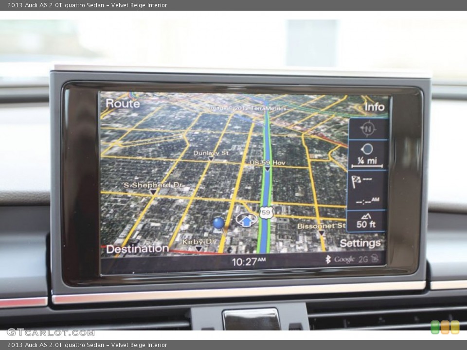 Velvet Beige Interior Navigation for the 2013 Audi A6 2.0T quattro Sedan #70761813