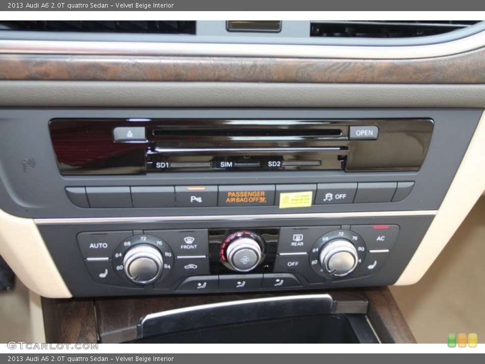 Velvet Beige Interior Controls for the 2013 Audi A6 2.0T quattro Sedan #70761830