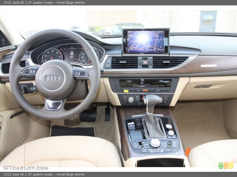 Velvet Beige Interior Dashboard for the 2013 Audi A6 2.0T quattro Sedan #70762310