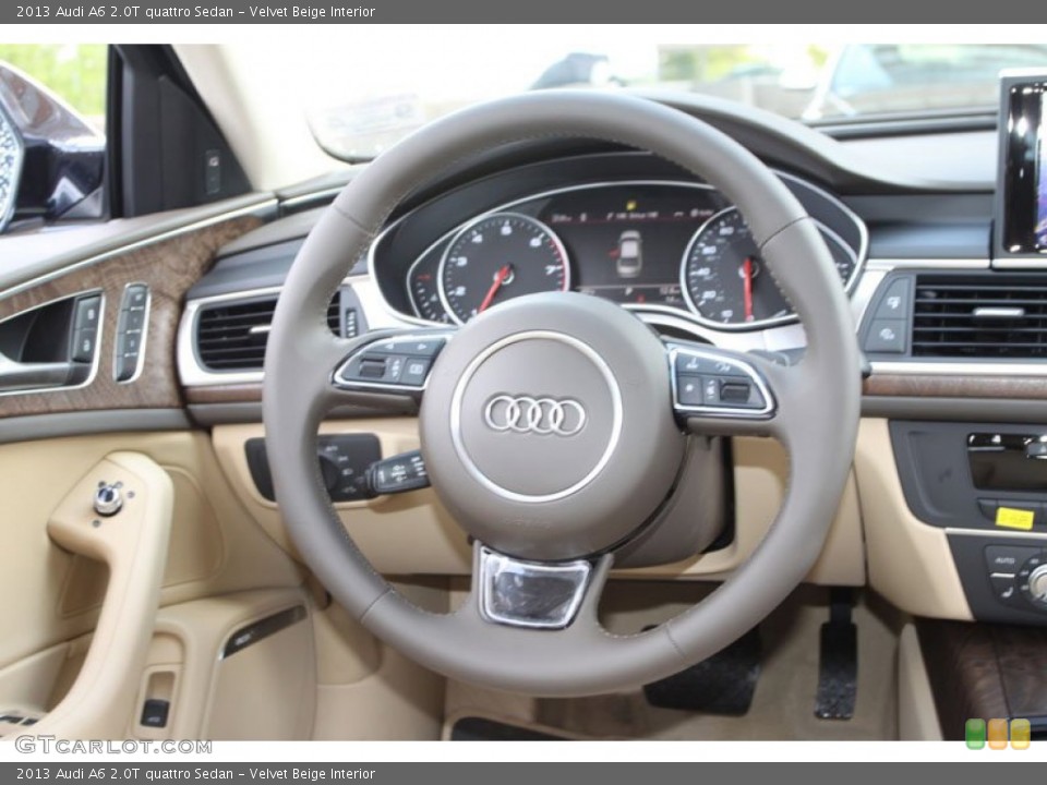 Velvet Beige Interior Steering Wheel for the 2013 Audi A6 2.0T quattro Sedan #70762319