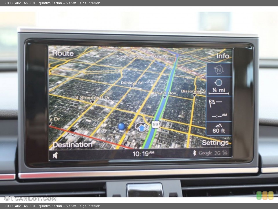 Velvet Beige Interior Navigation for the 2013 Audi A6 2.0T quattro Sedan #70762328