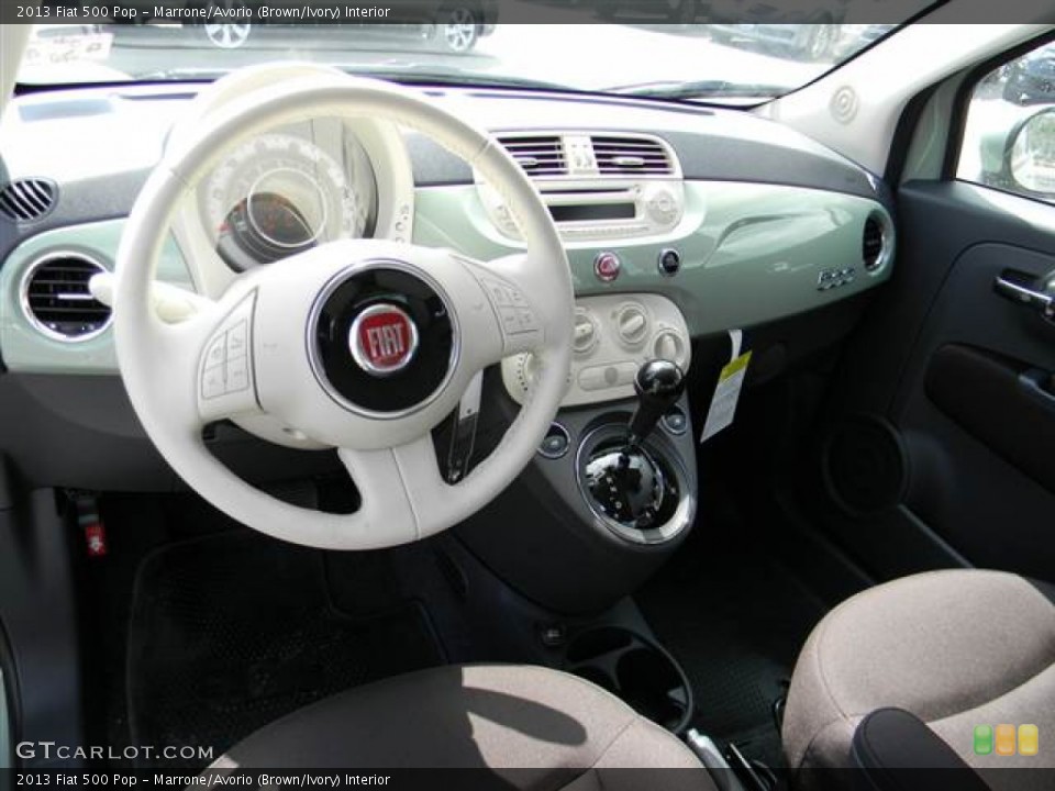 Marrone/Avorio (Brown/Ivory) Interior Dashboard for the 2013 Fiat 500 Pop #70766195