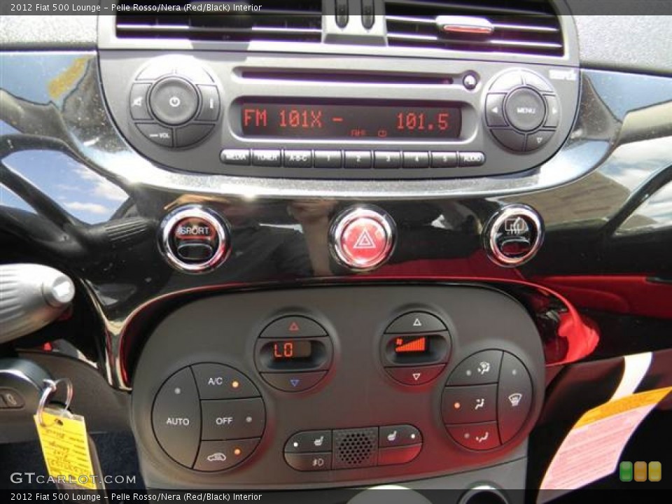 Pelle Rosso/Nera (Red/Black) Interior Controls for the 2012 Fiat 500 Lounge #70766833