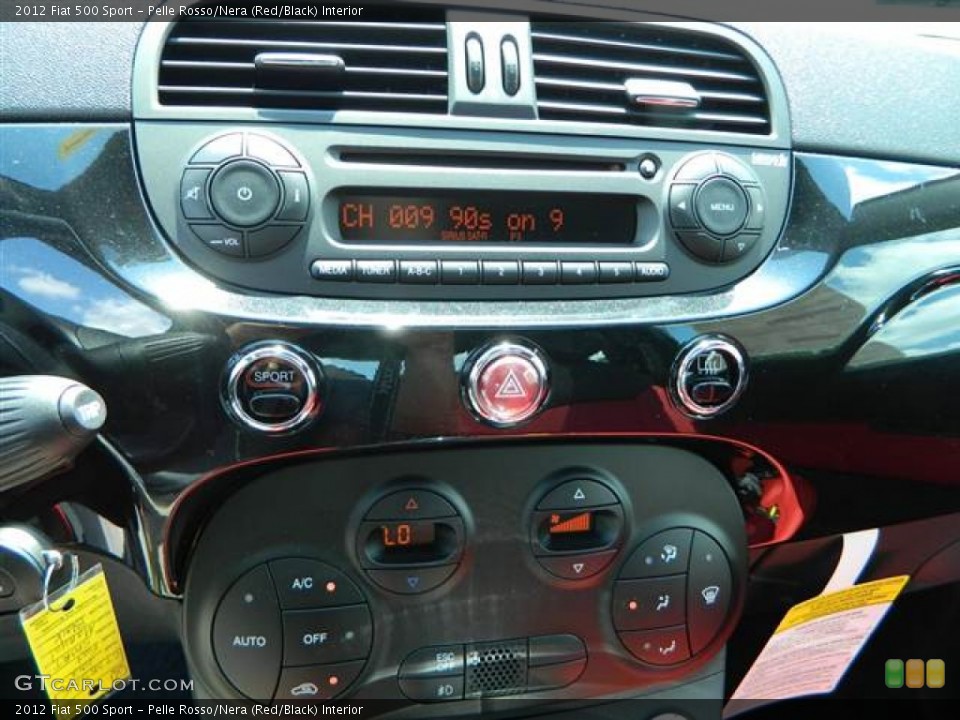 Pelle Rosso/Nera (Red/Black) Interior Controls for the 2012 Fiat 500 Sport #70766912