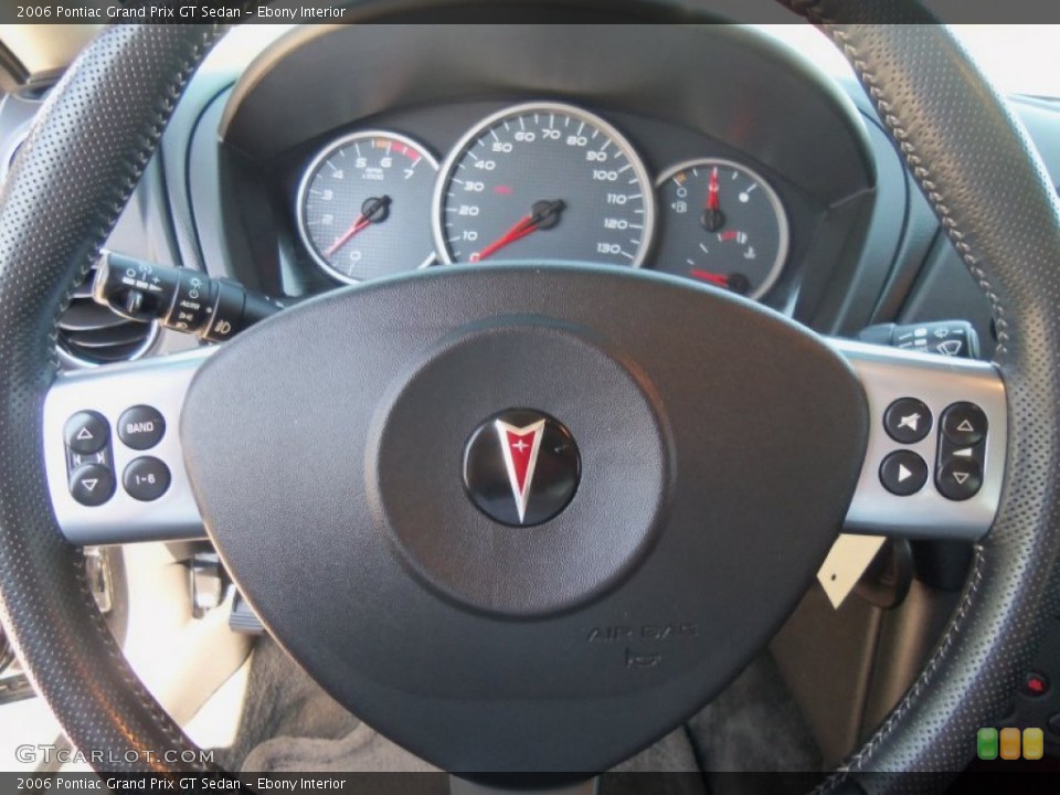 Ebony Interior Steering Wheel for the 2006 Pontiac Grand Prix GT Sedan #70767284