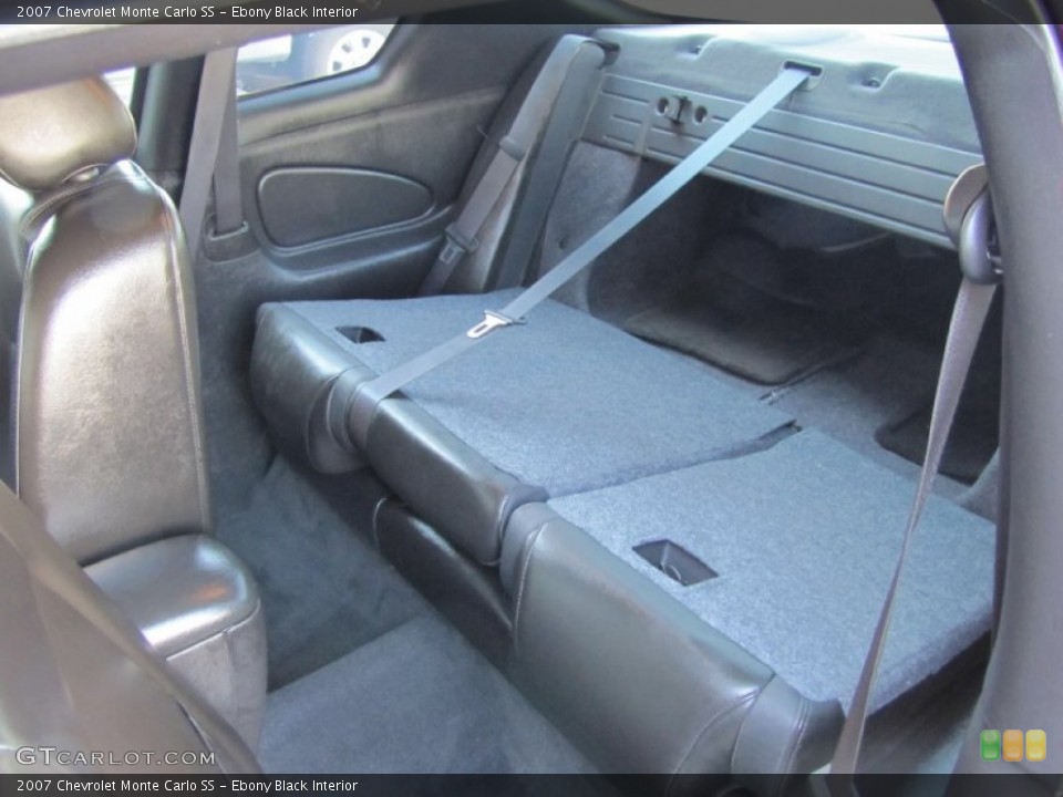 Ebony Black Interior Rear Seat for the 2007 Chevrolet Monte Carlo SS #70769102