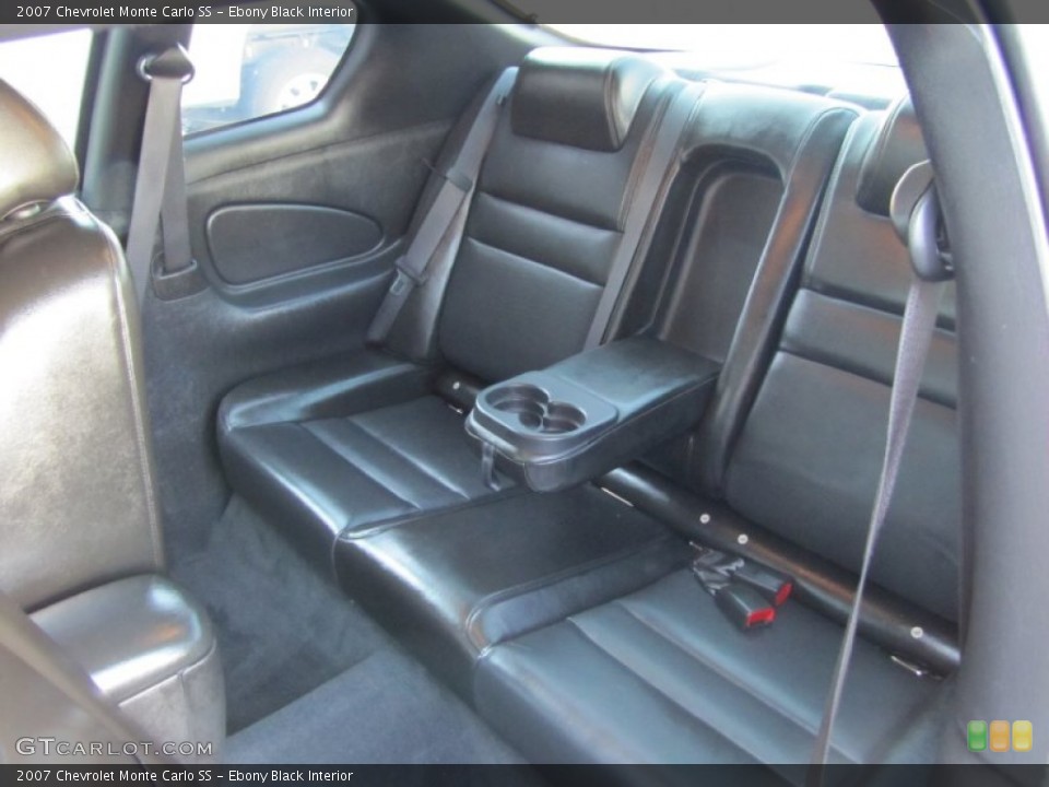 Ebony Black Interior Rear Seat for the 2007 Chevrolet Monte Carlo SS #70769109