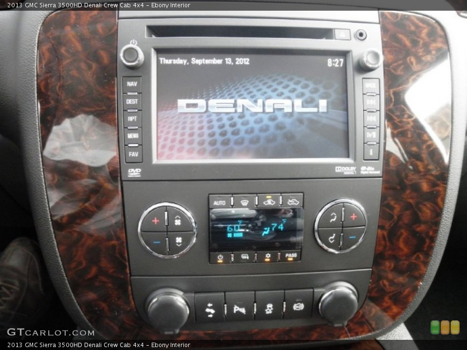 Ebony Interior Controls for the 2013 GMC Sierra 3500HD Denali Crew Cab 4x4 #70775732
