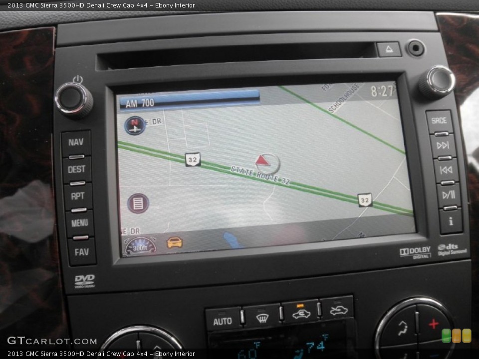 Ebony Interior Navigation for the 2013 GMC Sierra 3500HD Denali Crew Cab 4x4 #70775741