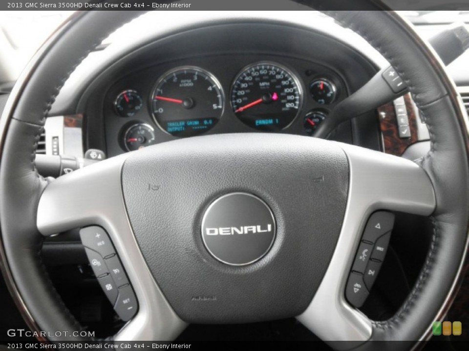 Ebony Interior Steering Wheel for the 2013 GMC Sierra 3500HD Denali Crew Cab 4x4 #70775761