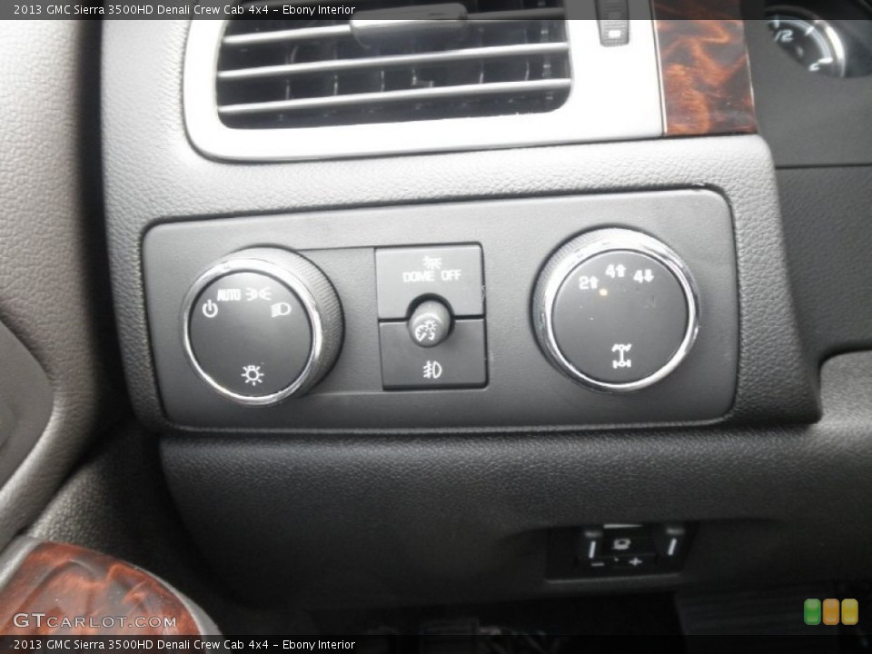 Ebony Interior Controls for the 2013 GMC Sierra 3500HD Denali Crew Cab 4x4 #70775780