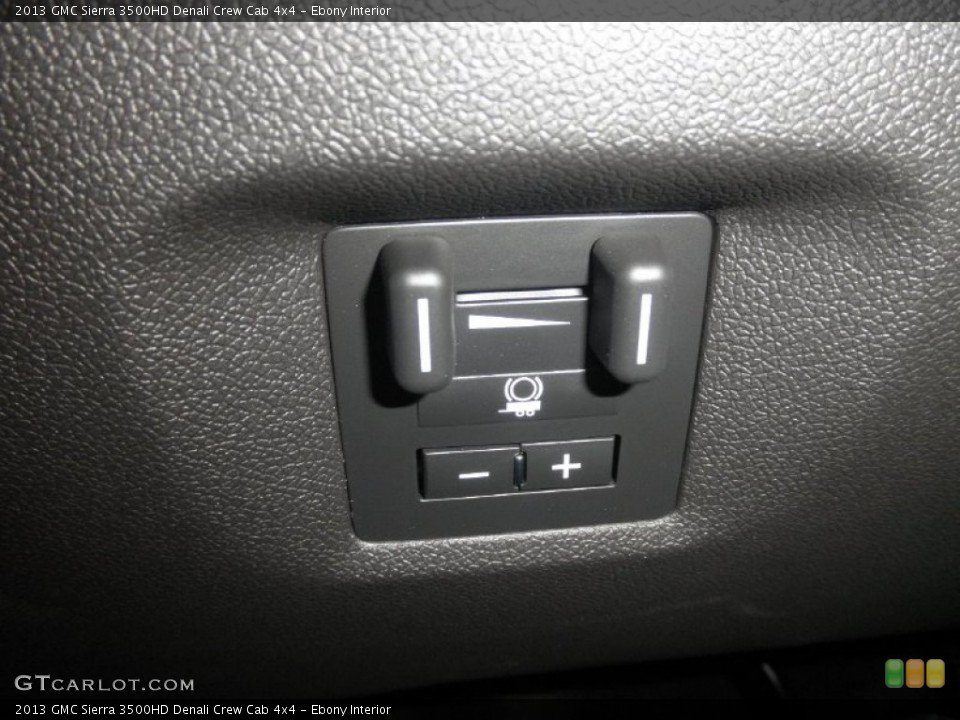 Ebony Interior Controls for the 2013 GMC Sierra 3500HD Denali Crew Cab 4x4 #70775789