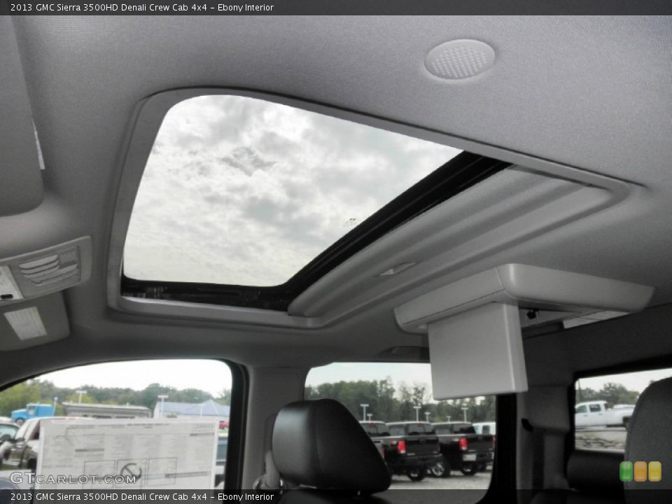 Ebony Interior Sunroof for the 2013 GMC Sierra 3500HD Denali Crew Cab 4x4 #70775807
