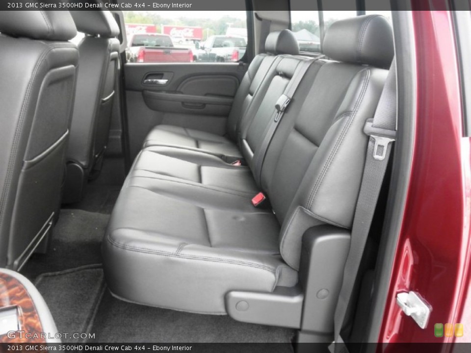 Ebony Interior Rear Seat for the 2013 GMC Sierra 3500HD Denali Crew Cab 4x4 #70775834