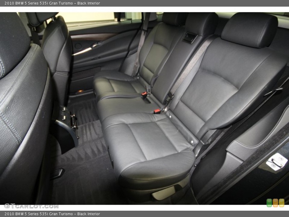 Black Interior Rear Seat for the 2010 BMW 5 Series 535i Gran Turismo #70778927