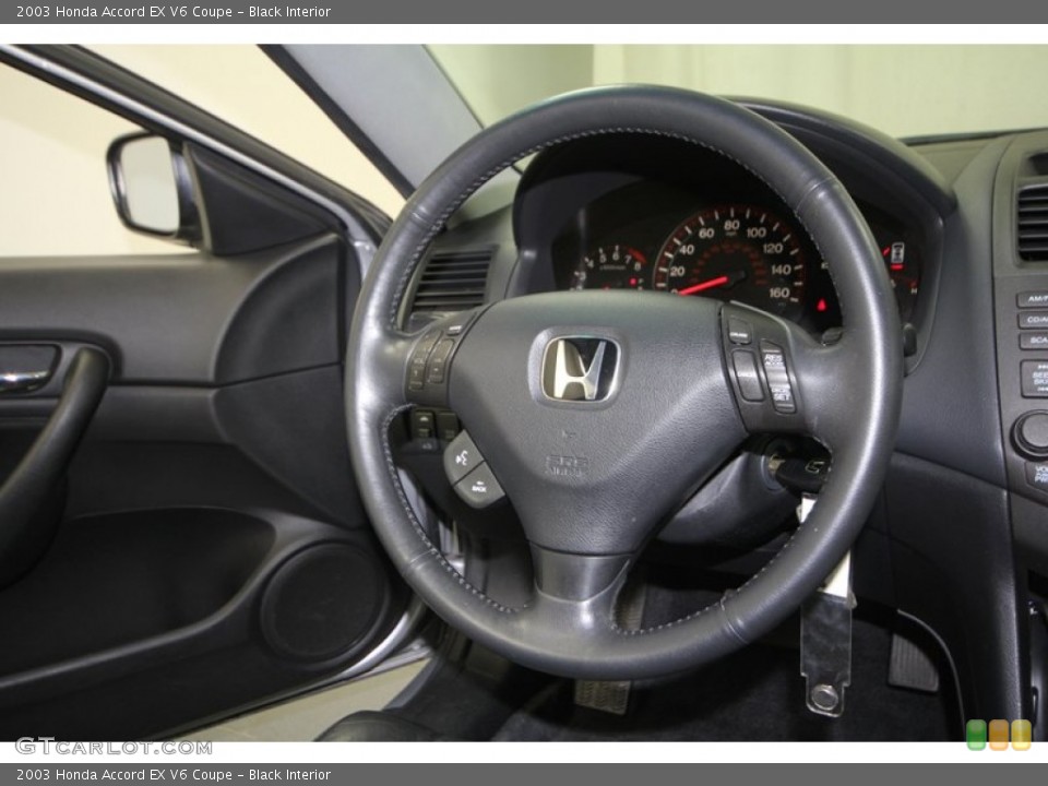 Black Interior Steering Wheel for the 2003 Honda Accord EX V6 Coupe #70779462