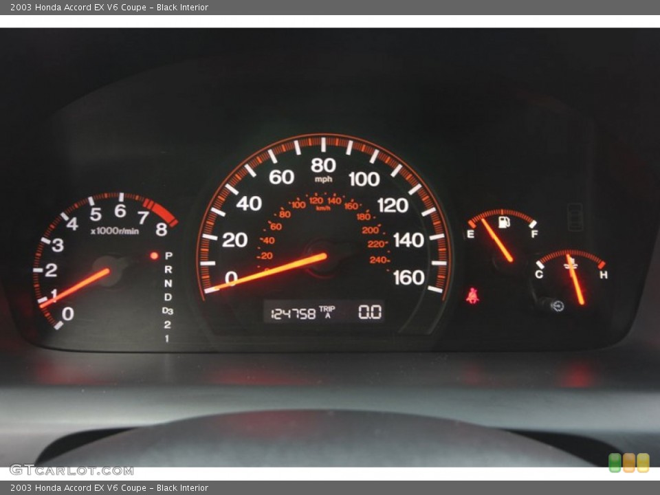 Black Interior Gauges for the 2003 Honda Accord EX V6 Coupe #70779542