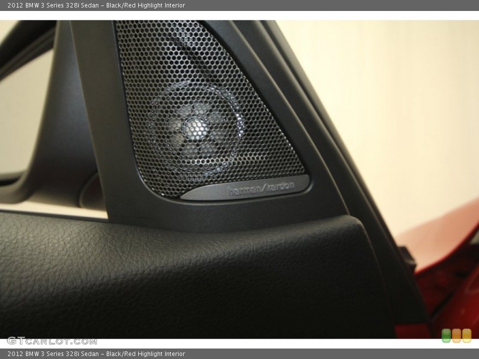 Black/Red Highlight Interior Audio System for the 2012 BMW 3 Series 328i Sedan #70780139
