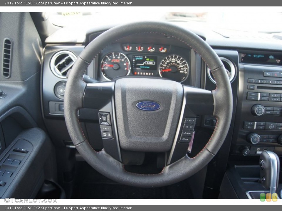 FX Sport Appearance Black/Red Interior Steering Wheel for the 2012 Ford F150 FX2 SuperCrew #70781165