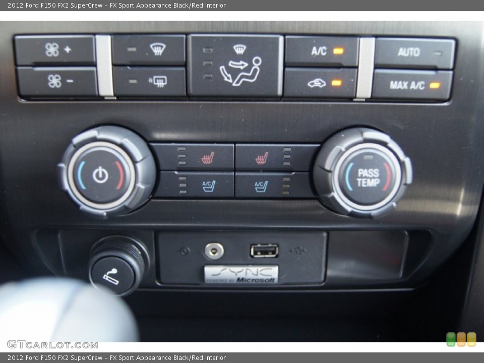 FX Sport Appearance Black/Red Interior Controls for the 2012 Ford F150 FX2 SuperCrew #70781252
