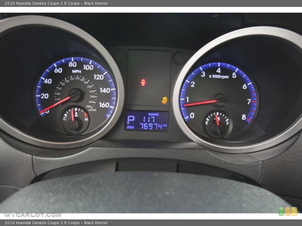 Black Interior Gauges for the 2010 Hyundai Genesis Coupe 3.8 Coupe #70782230