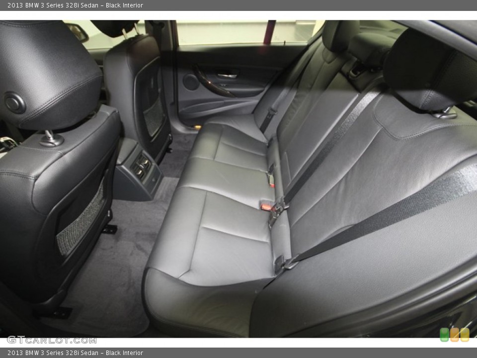 Black Interior Rear Seat for the 2013 BMW 3 Series 328i Sedan #70783451