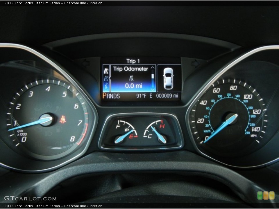 Charcoal Black Interior Gauges for the 2013 Ford Focus Titanium Sedan #70787771