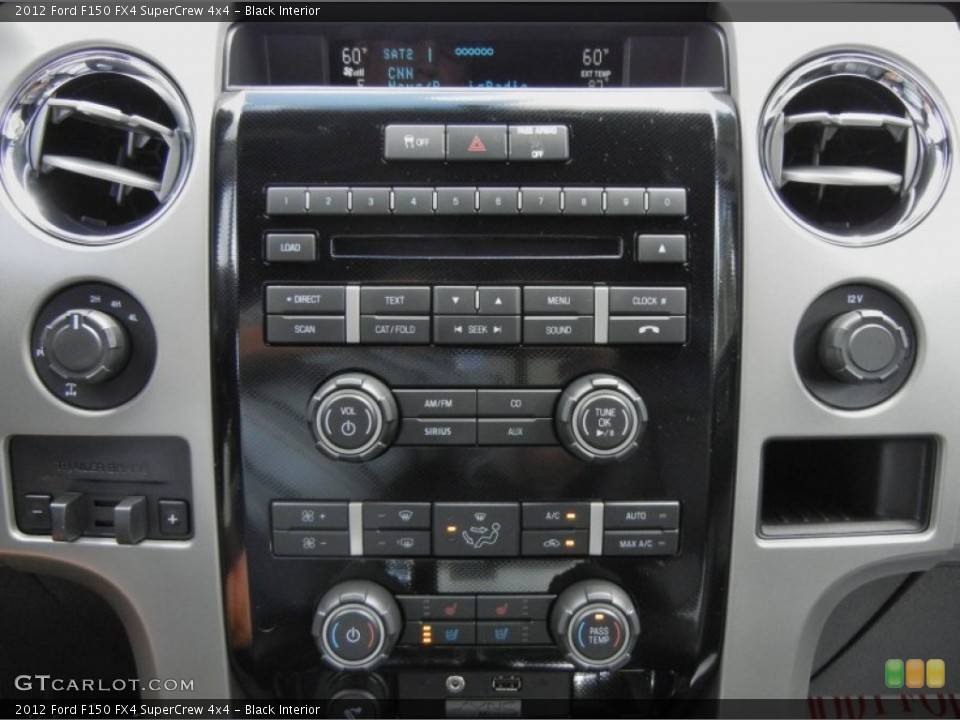 Black Interior Controls for the 2012 Ford F150 FX4 SuperCrew 4x4 #70787888